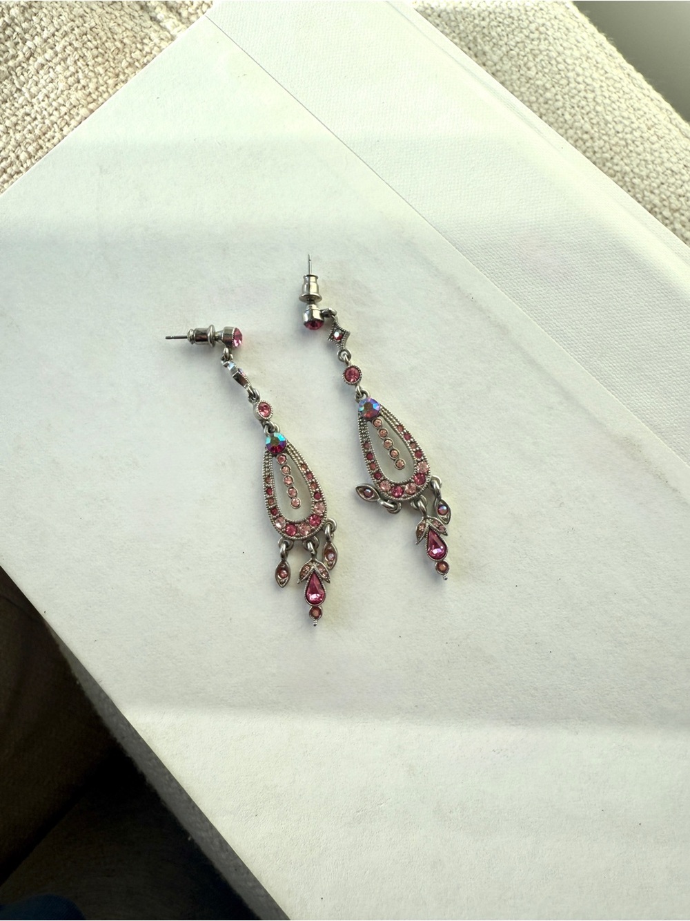 Vintage 00s Gemstone Dangle Earrings (3 pairs) - Picture 2 of 7